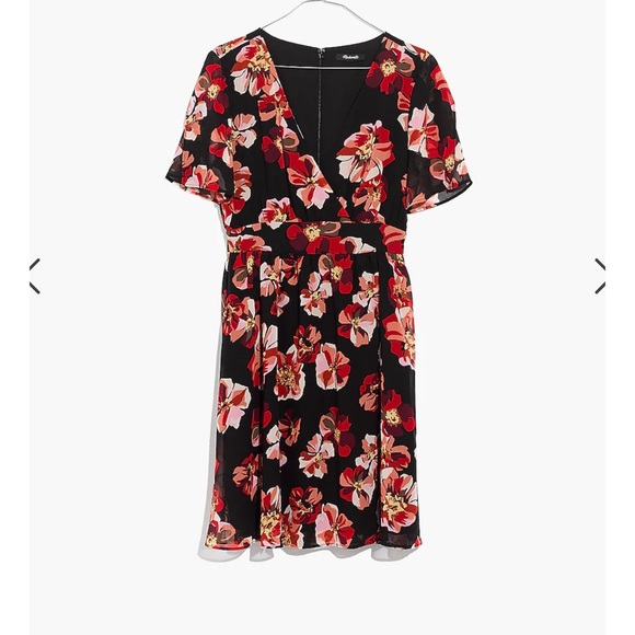 NWT Madewell Tulip-Sleeve Mini Dress in French Rose size 4 - Picture 1 of 5